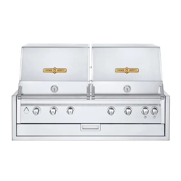 Crown Verity Infinite Series 48-Inch Built-In Dual Dome Propane Gas Grill W/ Lights - IBI482RDLP-FLT