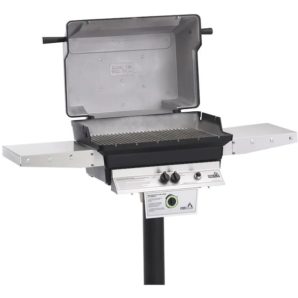 PGS T-Series T40 Commercial Cast Aluminum Natural Gas Grill With Timer On In-Ground Post