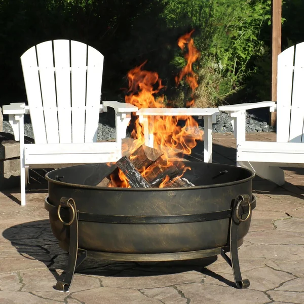 Cauldron 34 Inch Round Steel Wood-Burning Fire Pit in Bronze by Ultimate Patio