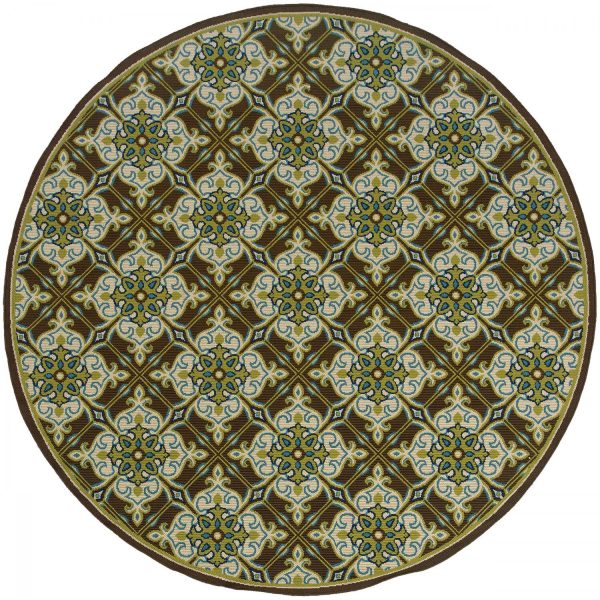 Oriental Weavers Caspian 7.83 Ft. Round Indoor/Outdoor Rug - 1005D