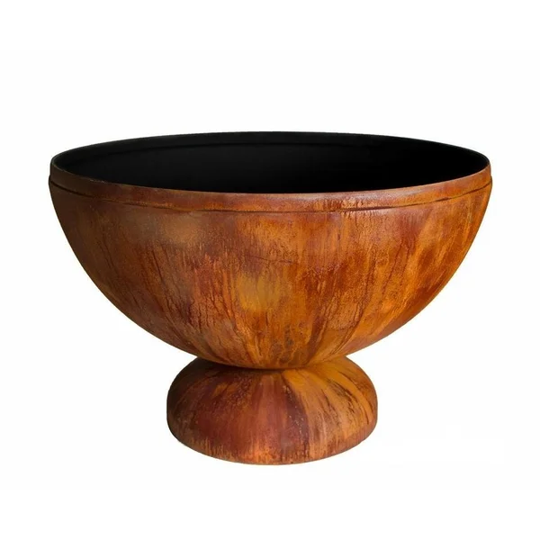Fire Flower 37 Inch Round Steel Wood-Burning Fire Bowl in Steel by Ohio Flame