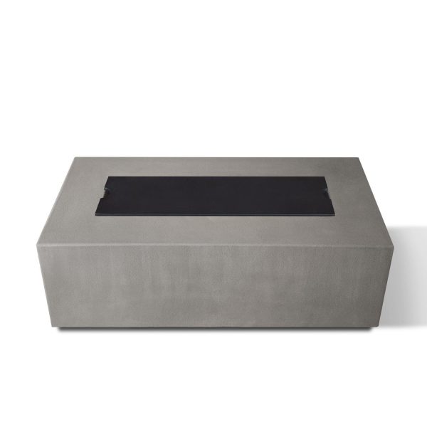 BBQGuys Signature 15 Inch Rectangle Aluminum Fire Table Lid - Fits 60-Inch Olliewood Fire Tables - Black - 351-BK
