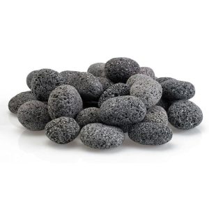 BBQGuys Signature Small Gray Tumbled Lava Stone - 20 Lbs