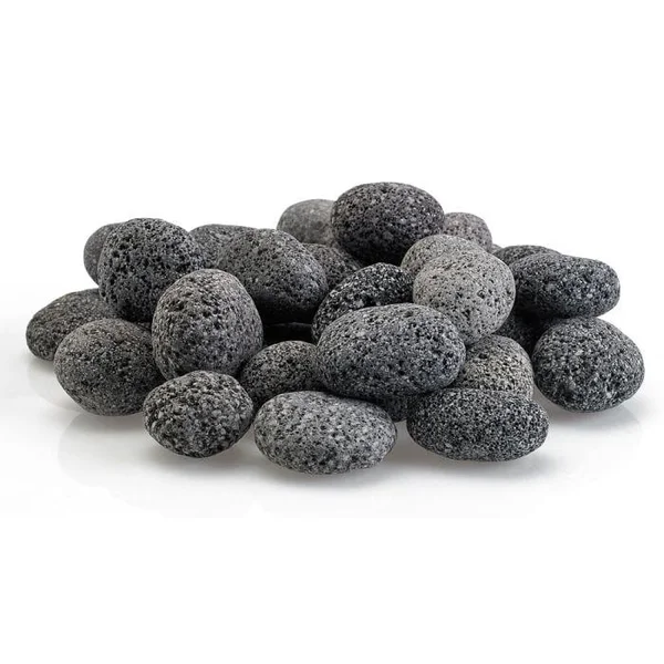 BBQGuys Signature Small Gray Tumbled Lava Stone - 10 Lbs