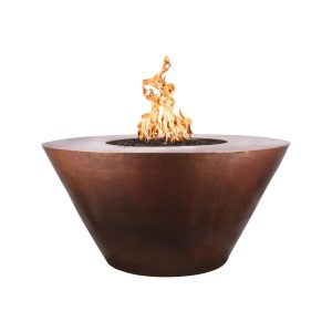 Martillo 48 Inch Round Copper Natural Gas Fire Bowl by The Outdoor Plus