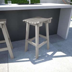 Costa Brook Recycled Plastic Bar Stool in Harbor Gray by Lakeview Outdoor Designs