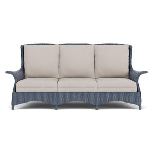 Mandalay Lloyd Loom Sofa in Denim Blue/Remy Cloud by Lloyd Flanders