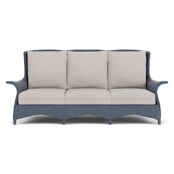 Mandalay Lloyd Loom Sofa in Denim Blue/Remy Cloud by Lloyd Flanders