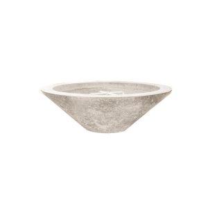 Ironwood 48 Inch Round GFRC Natural Gas Fire Bowl in Natural by Lakeview Outdoor Designs