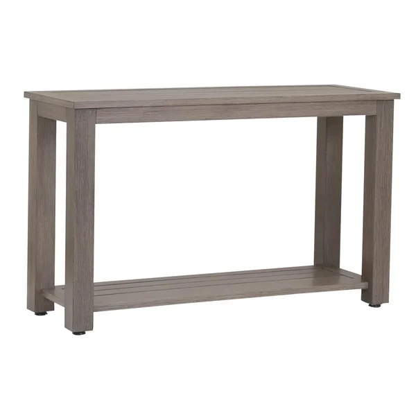 Laguna 54 X 18 Inch Rectangular Aluminum Console Table in Driftwood by Sunset West