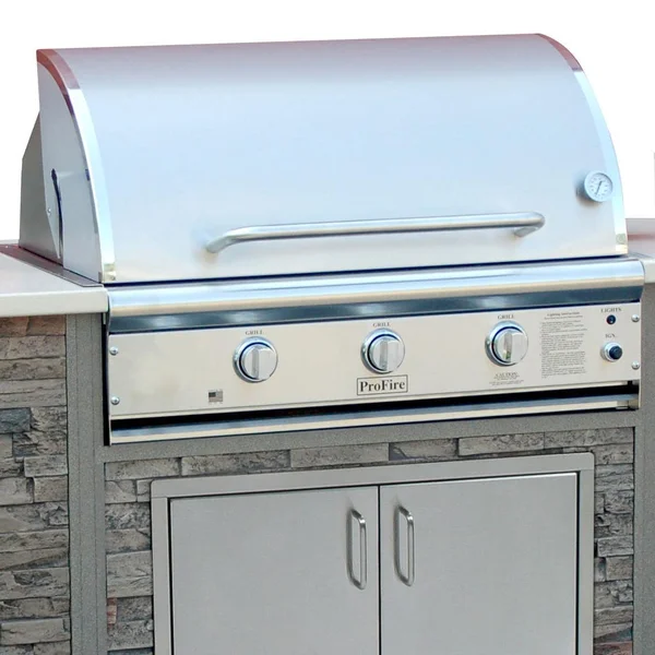 ProFire Professional Deluxe Series 36-Inch Built-In Infrared Hybrid Natural Gas Grill - PFDLX36GIH-N