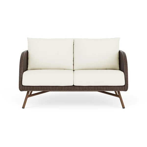 Essence Lloyd Loom Loveseat in Bark/Sailcloth Salt by Lloyd Flanders
