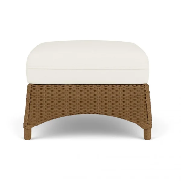 Mandalay Lloyd Loom Ottoman in Hickory/Sailcloth Salt by Lloyd Flanders