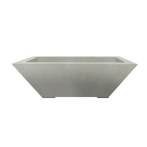 Pelican View Pedestal 29 Inch Square GFRC Propane Fire Pit Table in Natural by Lakeview Outdoor Designs
