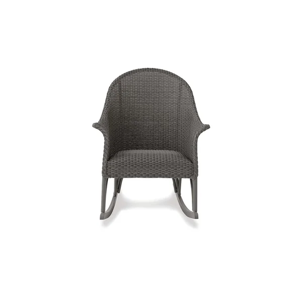 Timeless View Wicker Rocking Chair in Pewter by Lakeview Outdoor Designs