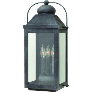 Hinkley Lighting Anchorage Three Light 21-Inch Outdoor Wall Light - Aged Zinc - 1855DZ