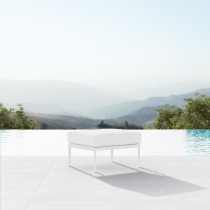 Catalina Woven Rope Ottoman in Sand/Cloud by Azzurro Living