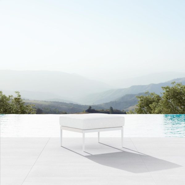 Catalina Woven Rope Ottoman in Sand/Cloud by Azzurro Living