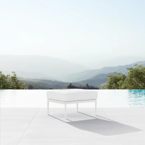 Catalina Woven Rope Ottoman in Sand/Cloud by Azzurro Living