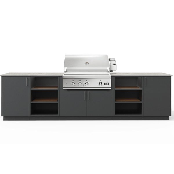 Urban Bonfire Savannah 36 Outdoor Kitchen w/ DCS Propane Grill, Keon Dekton Countertop & Anthracite Finish - B-Savannah-36-DCS-Keon-Anthracite