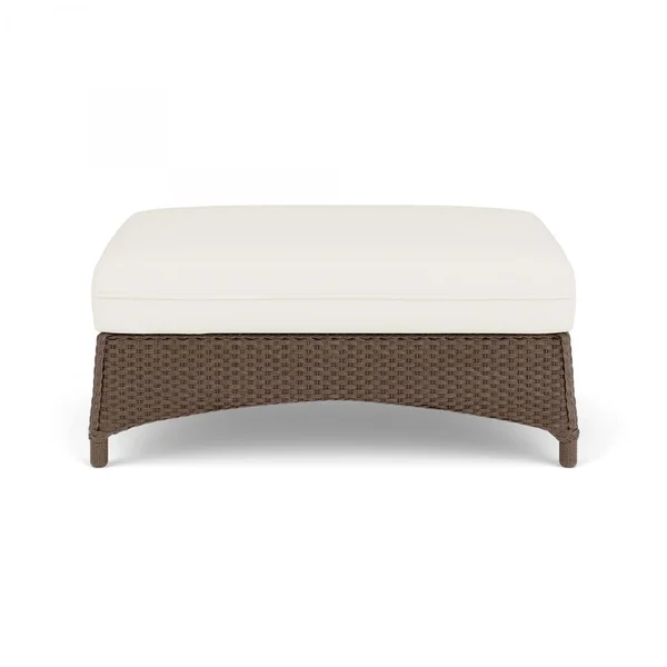 Mandalay Lloyd Loom Large Ottoman in Bark/Sailcloth Salt by Lloyd Flanders