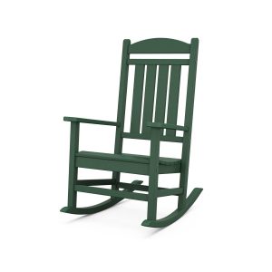 Presidential Recycled Plastic Rocking Chair in Green by POLYWOOD