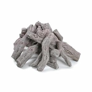 Rasmussen 12-Inch Driftwood Fire Pit Logs - Round Stack (Logs Only - Burner Not Included)