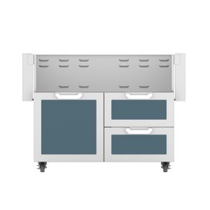 Hestan Double Drawer And Door Tower Cart For 42-Inch Gas Grill - Pacific Fog - GCR42-GG
