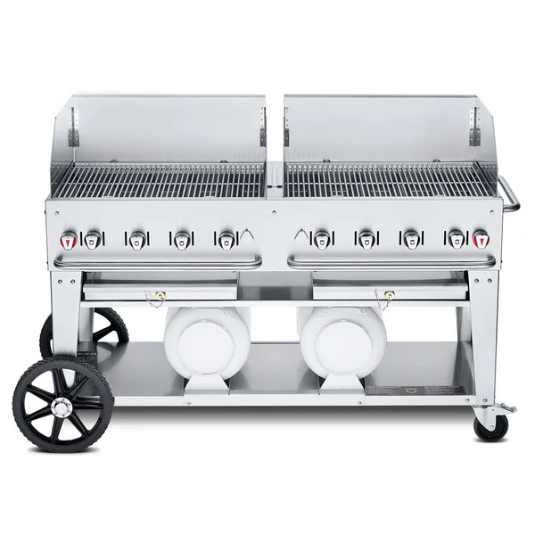 Crown Verity 60-Inch Club Series Grill Windguard Package W/Horizontal Tanks - CV-CCB-60WGP