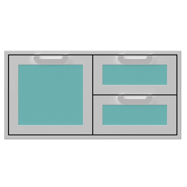 Hestan 42-Inch Double Drawer And Single Storage Door Combo - Bora Bora - AGSDR42-TQ