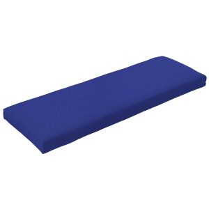 Sunbrella Canvas True Blue Large Outdoor Replacement Bench Cushion W/ Knife Edge By BBQGuys Signature