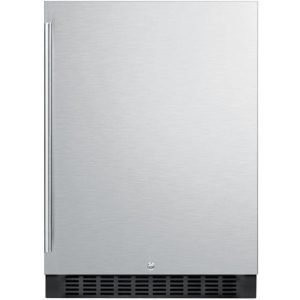 Summit 24-Inch 4.6 Cu. Ft. Outdoor Rated Compact Refrigerator - Stainless Steel / Black Cabinet - SPR627OS