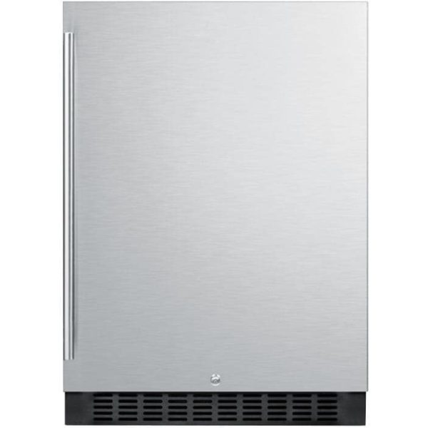 Summit 24-Inch 4.6 Cu. Ft. Outdoor Rated Compact Refrigerator - Stainless Steel / Black Cabinet - SPR627OS