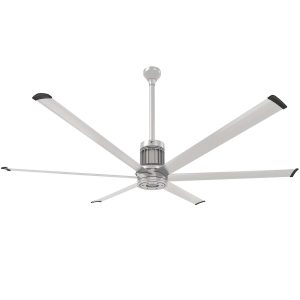 Big Ass Fans 84-Inch i6 Ceiling Fan Universal Mount W/24-Inch Ext Tube & LED in Brushed Silver - MK-I61-071906A727I24S2