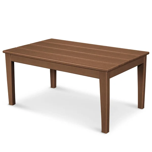 Newport 36 X 22 Inch Rectangular Recycled Plastic Coffee Table in Teak by POLYWOOD