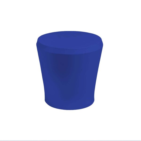 Affinity 18 Inch Round Polyresin End Table in Dark Blue by Ledge Lounger