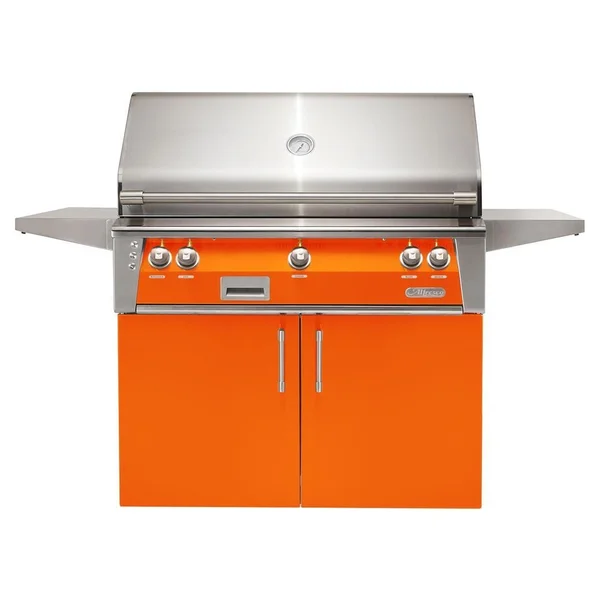 Alfresco ALXE 42-Inch Freestanding Propane Grill With Sear Zone And Rotisserie in Luminous Orange - ALXE-42SZC-LP-S2005