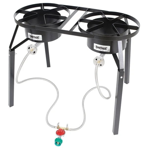 Bayou Classic Cookers With Extension Legs Dual High Pressure Gas Burner Cooker