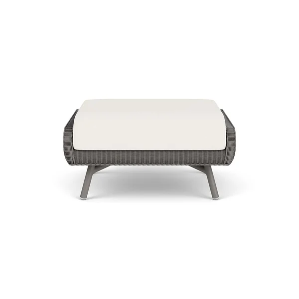 Essence Lloyd Loom Ottoman in Pewter/Sailcloth Salt by Lloyd Flanders