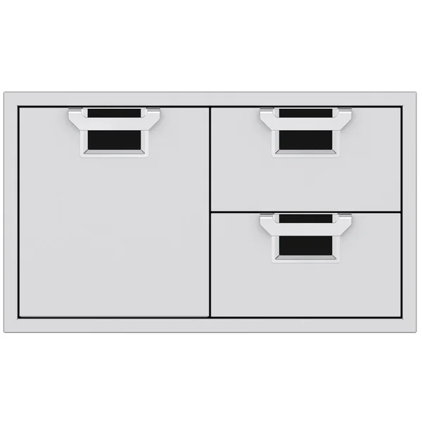 Aspire By Hestan 36-Inch Double Drawer And Single Storage Door Combo - Stealth - AESDR36-BK