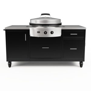 EVO Onyx Grill Cart W/Affinity 30G Flattop Natural Gas Griddle and Non-Stick Ceramic Clad Coating - 10-0055-NG