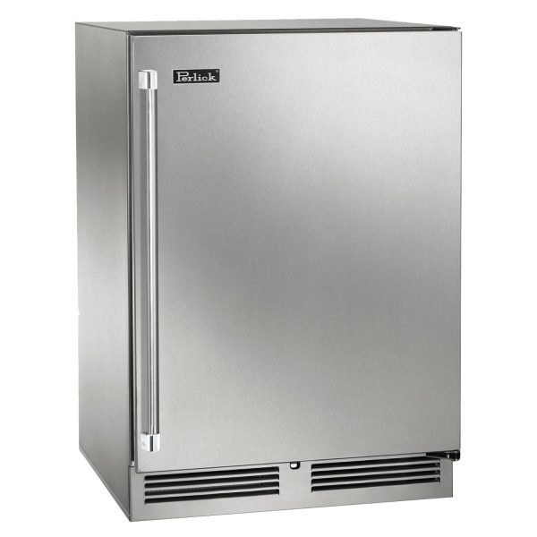 Perlick 24-Inch Signature Series Shallow Depth Marine & Coastal Series Stainless Steel Outdoor Wine Reserve - Right Hinge - HH24WM-4-1R