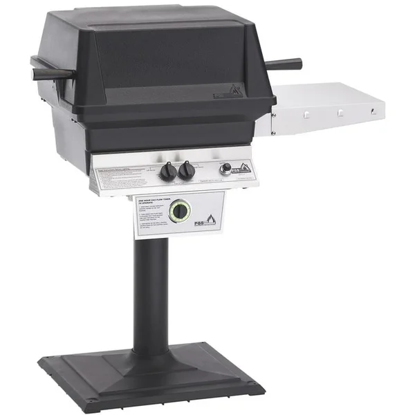 PGS T-Series T30 Commercial Cast Aluminum Natural Gas Grill With Timer On Bolt-Down Patio Post