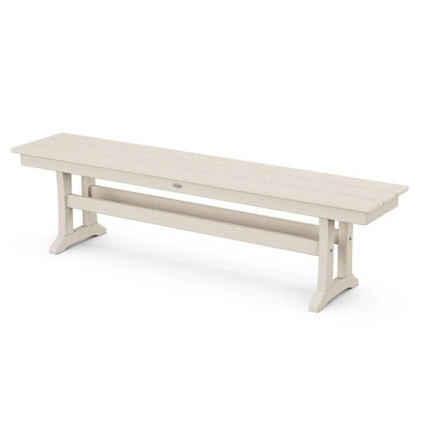 65 Inch Recycled Plastic Bench in Sand by POLYWOOD