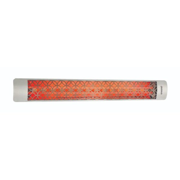 Eurofase Clover Series 61-Inch 6000 Watt Dual Element 277V Electric Infrared Patio Heater In Stainless Steel - EF60277S2