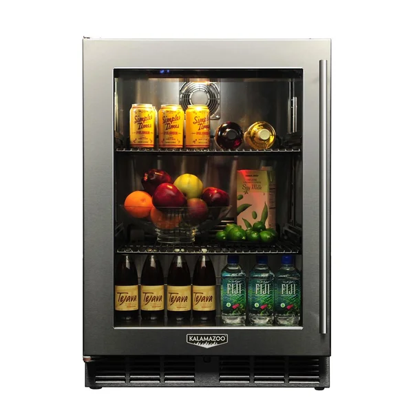 Kalamazoo Signature 24 Inch Outdoor Refrigerator - Glass Door - Left Hinge - K-HP24RO-4-3L-S4