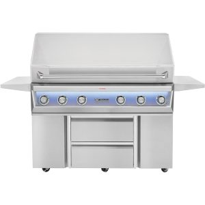 Twin Eagles Eagle One 54-Inch 4-Burner Propane Gas Grill with Sear Zone & Two Infrared Rotisserie Burners On Deluxe Cart - TE1BQ54RS-L