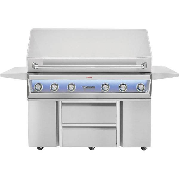 Twin Eagles Eagle One 54-Inch 4-Burner Propane Gas Grill with Sear Zone & Two Infrared Rotisserie Burners On Deluxe Cart - TE1BQ54RS-L