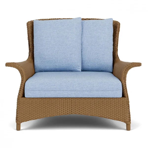 Mandalay Lloyd Loom Club Chair & a Half in Hickory/Demo Skyway by Lloyd Flanders