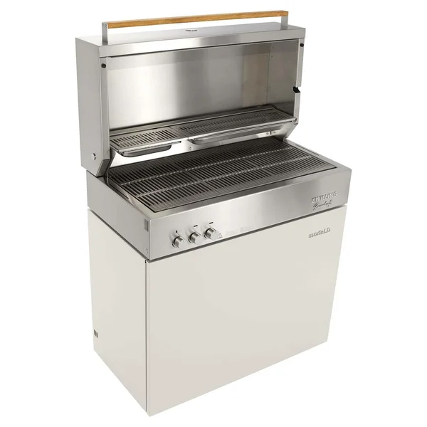 Flammkraft Model D Propane Gas Grill - Ivory White - 1029542